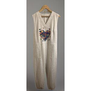 Unbranded Women's Sleeveless Jumpsuit Casual Loose Fitted Floral Wide Leg Pants